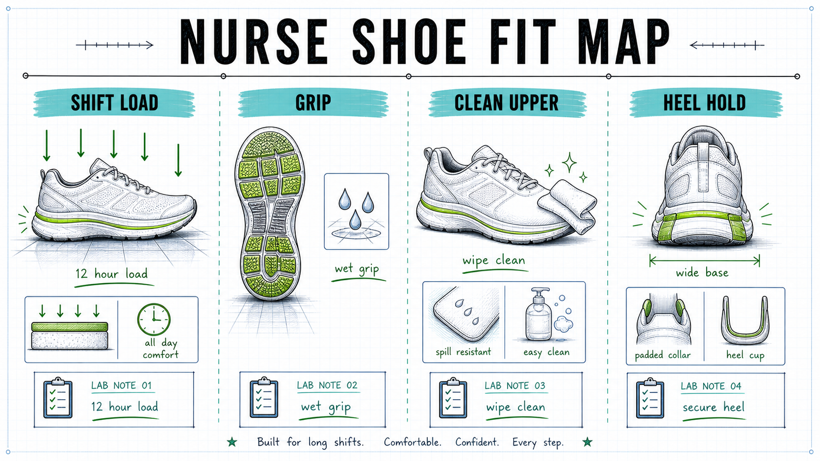 Guide With Shoe Shoe Features That Help Nurses | ShoeFitLab